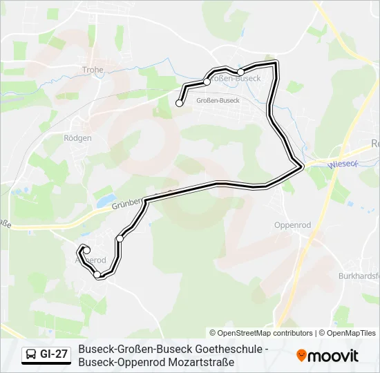 GI-27 Bus Line Map