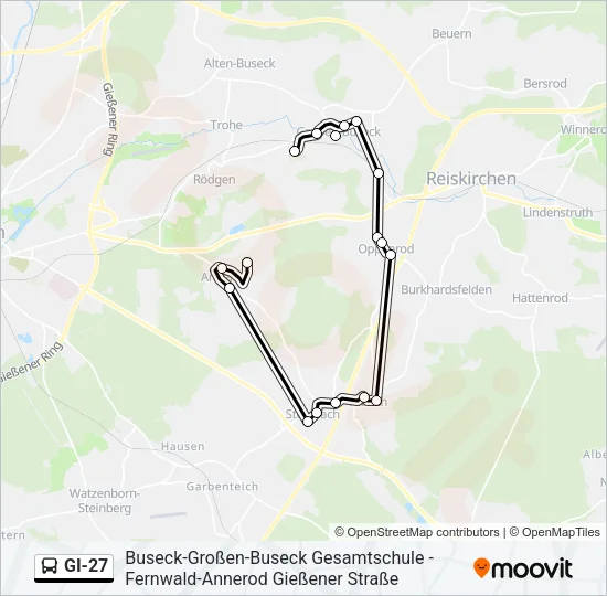 GI-27 Bus Line Map