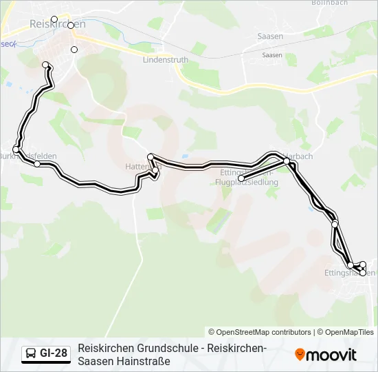 GI-28 Bus Line Map
