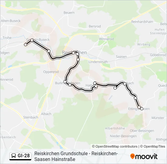 GI-28 Bus Line Map