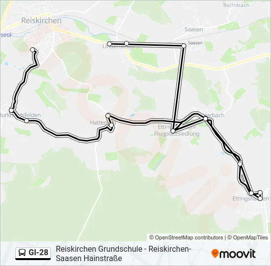 GI-28 Bus Line Map