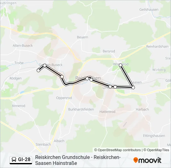 GI-28 Bus Line Map