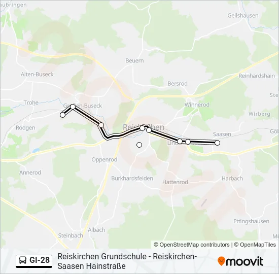 GI-28 Bus Line Map