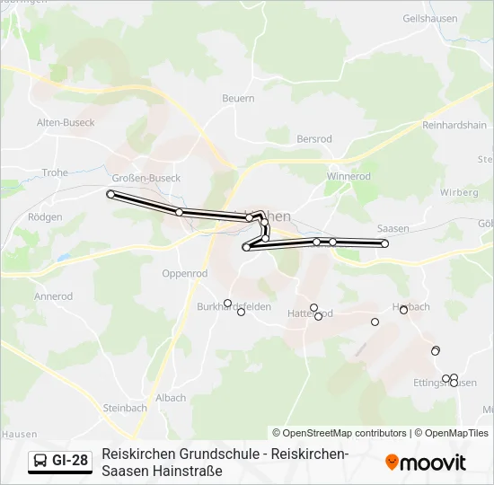 GI-28 Bus Line Map
