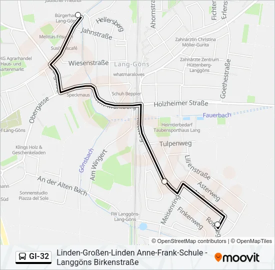 GI-32 Bus Line Map