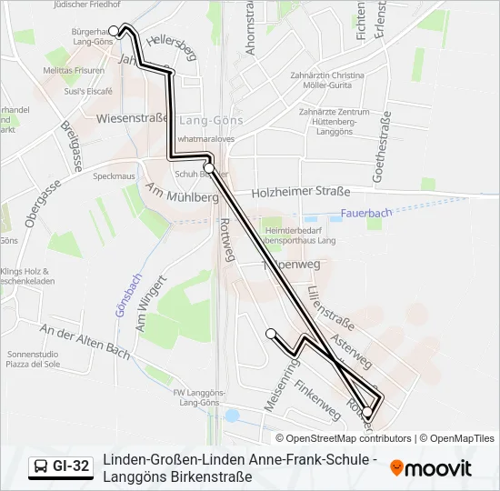 GI-32 Bus Line Map