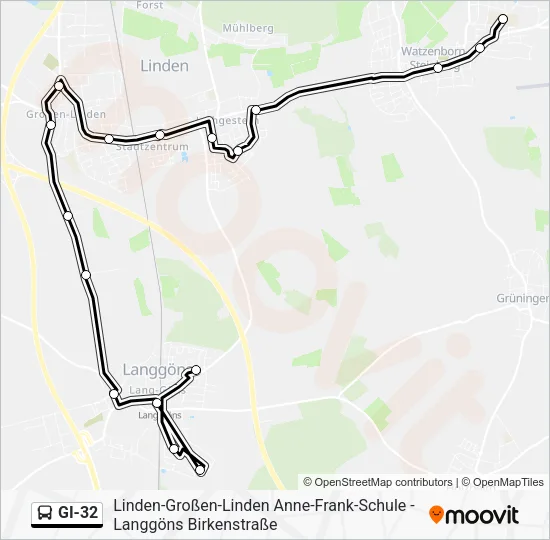 GI-32 Bus Line Map