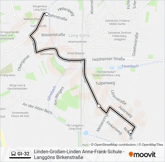 GI-32 Bus Line Map