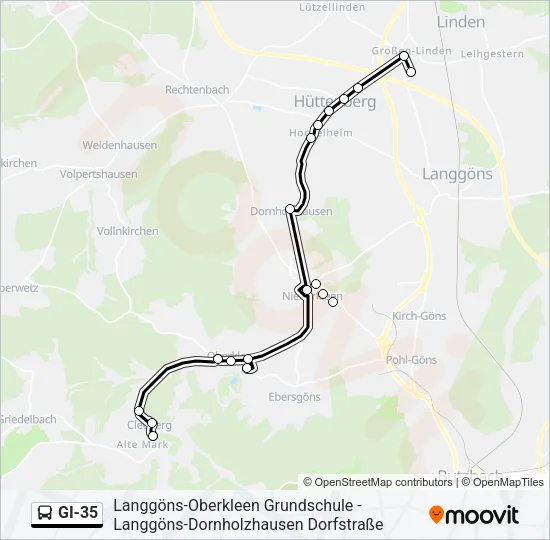 GI-35 Bus Line Map