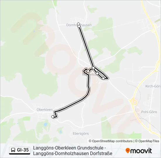 GI-35 Bus Line Map