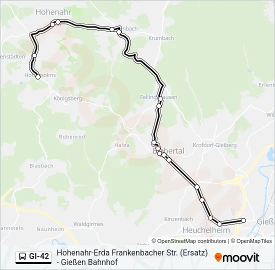 GI-42 Bus Line Map