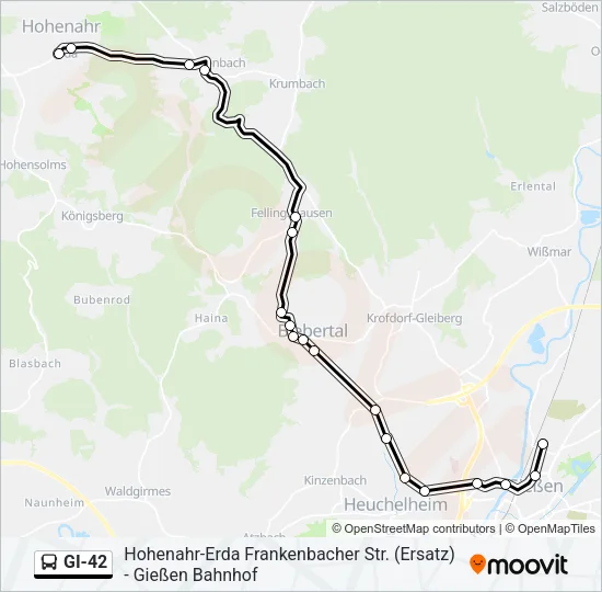 GI-42 Bus Line Map