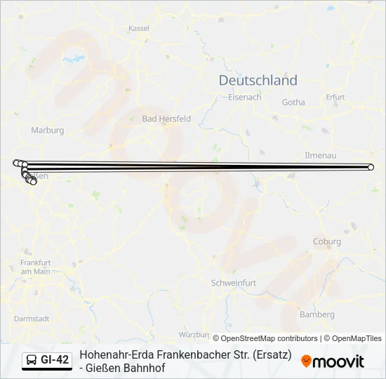 GI-42 Bus Line Map