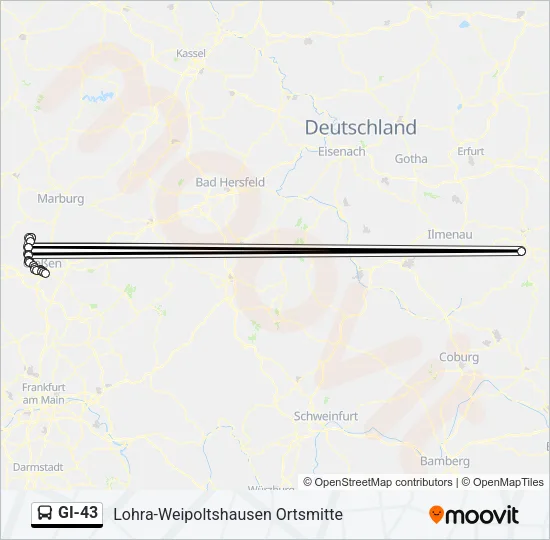 GI-43 Bus Line Map