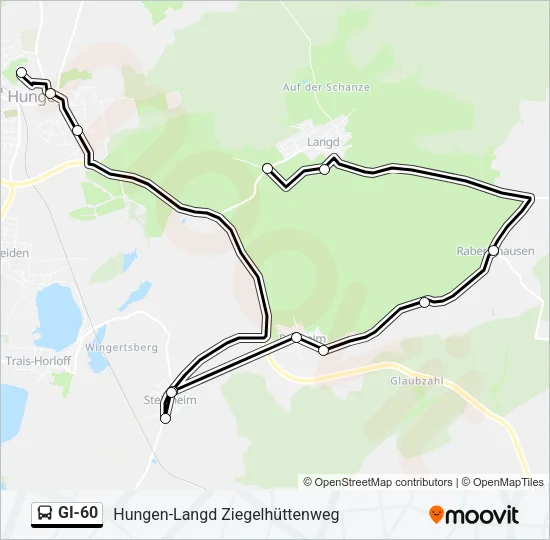 GI-60 Bus Line Map