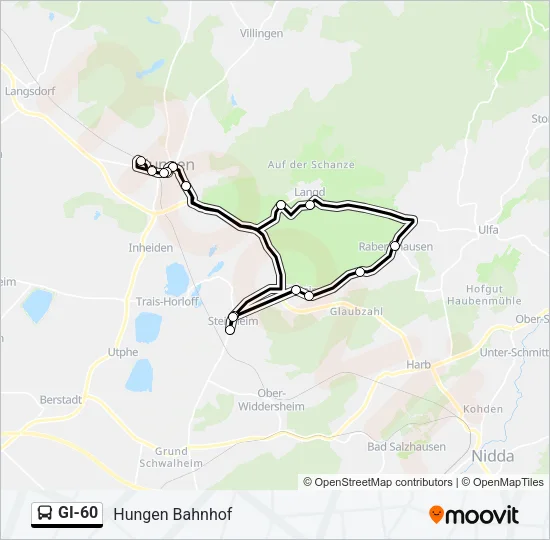 GI-60 Bus Line Map