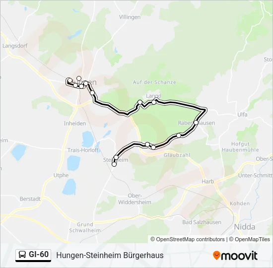 GI-60 Bus Line Map