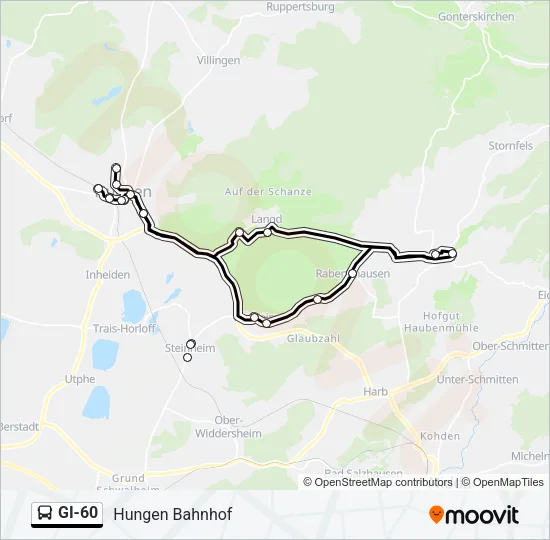 GI-60 Bus Line Map