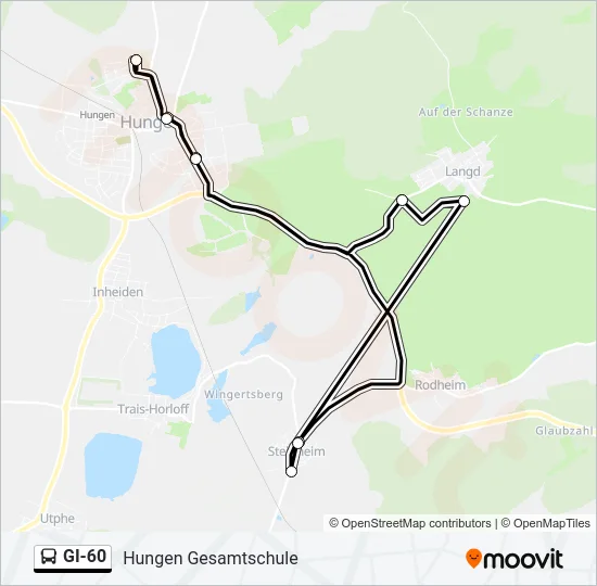 GI-60 Bus Line Map