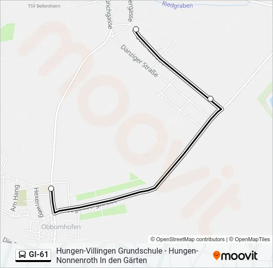 GI-61 Bus Line Map