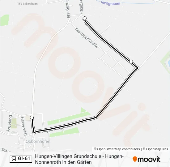 GI-61 Bus Line Map
