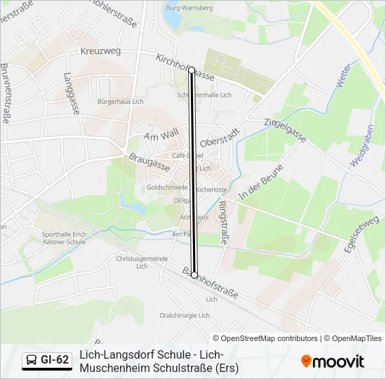 GI-62 Bus Line Map