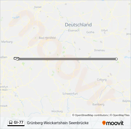GI-77 Bus Line Map