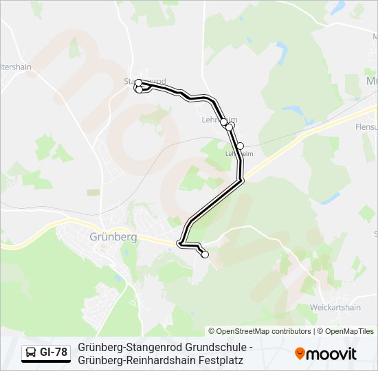 GI-78 Bus Line Map