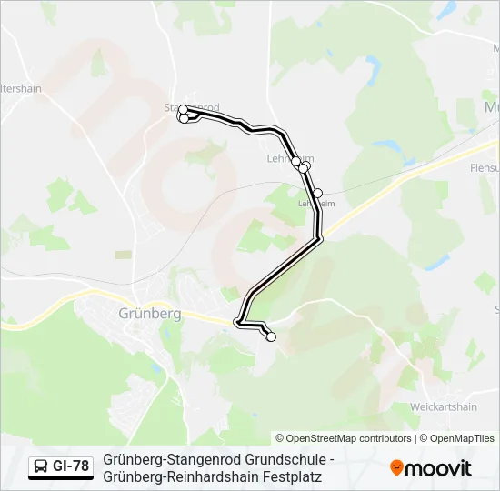 GI-78 Bus Line Map