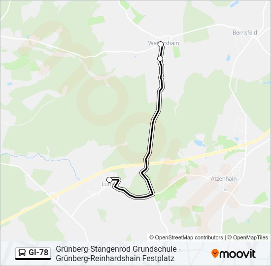 GI-78 Bus Line Map