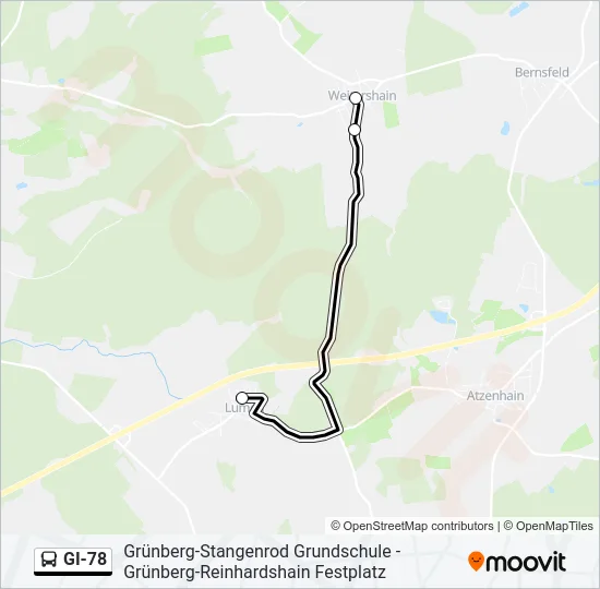 GI-78 Bus Line Map