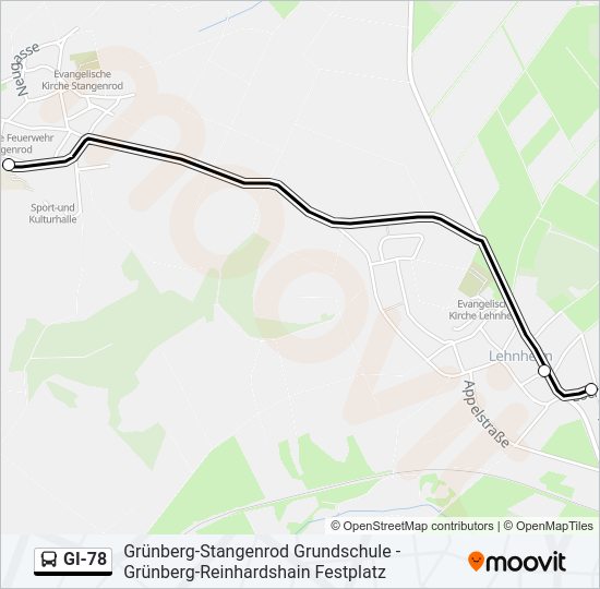 GI-78 Bus Line Map