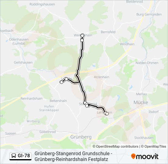 GI-78 Bus Line Map