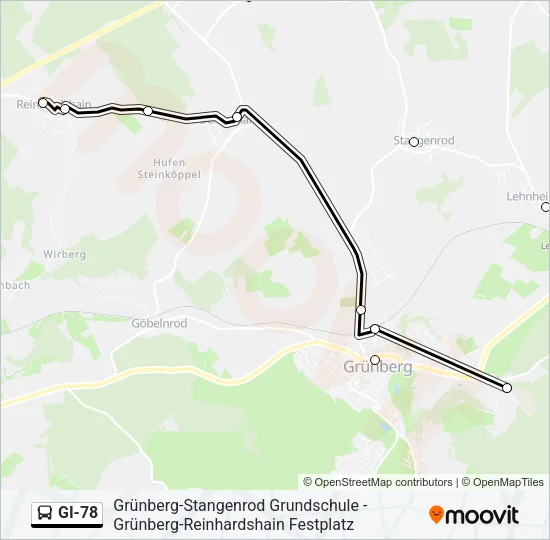 GI-78 Bus Line Map
