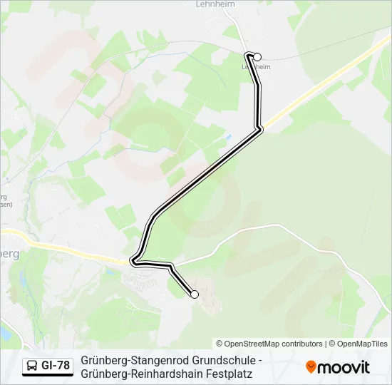 GI-78 Bus Line Map