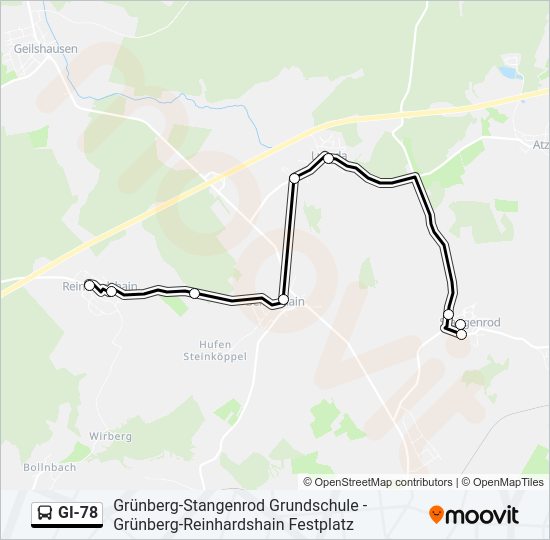 GI-78 Bus Line Map