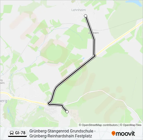 GI-78 Bus Line Map