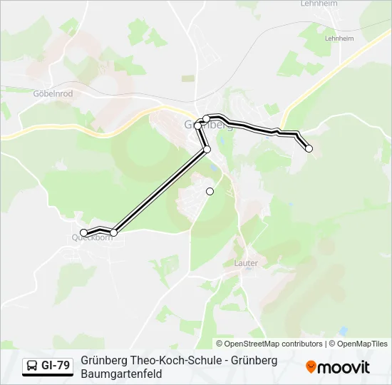 GI-79 Bus Line Map