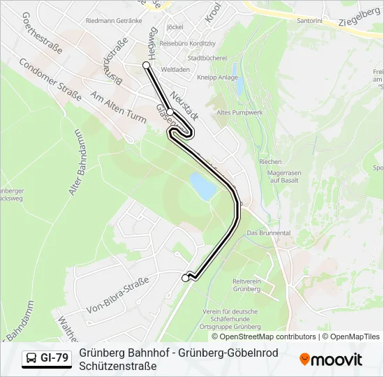 GI-79 Bus Line Map