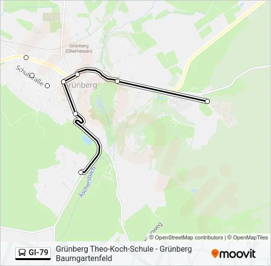 GI-79 Bus Line Map