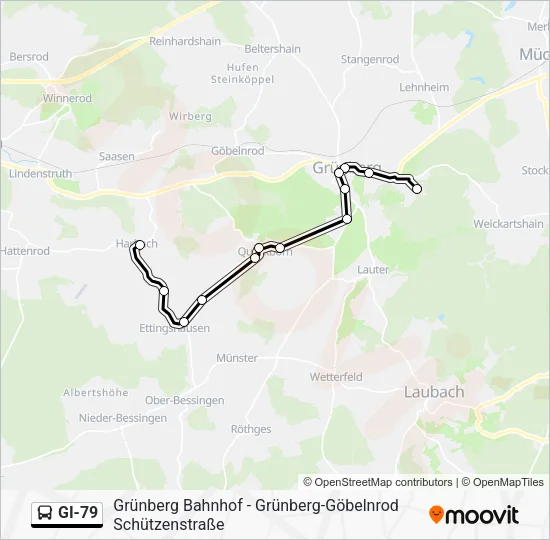 GI-79 Bus Line Map