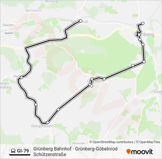 GI-79 Bus Line Map