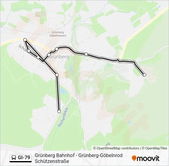 GI-79 Bus Line Map