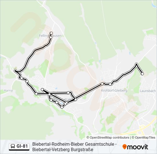 GI-81 Bus Line Map