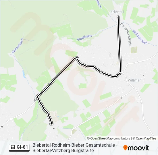 GI-81 Bus Line Map