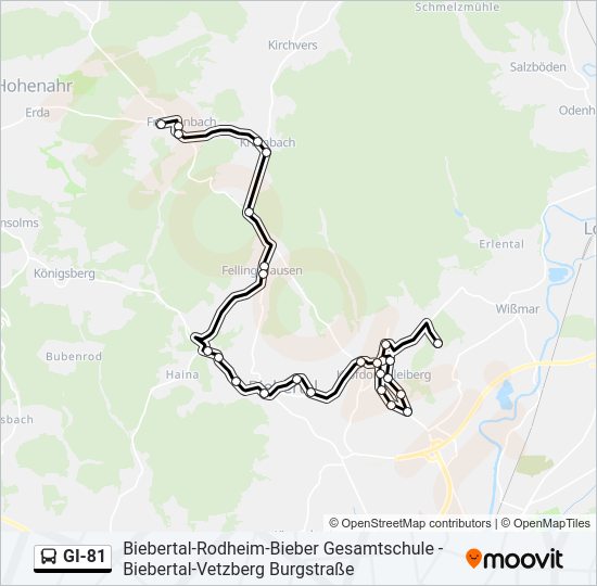 GI-81 Bus Line Map