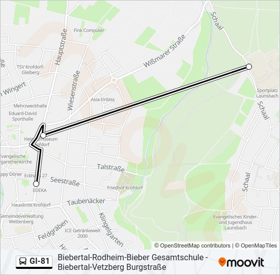 GI-81 Bus Line Map