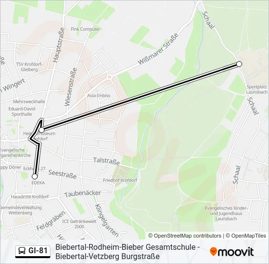 GI-81 Bus Line Map