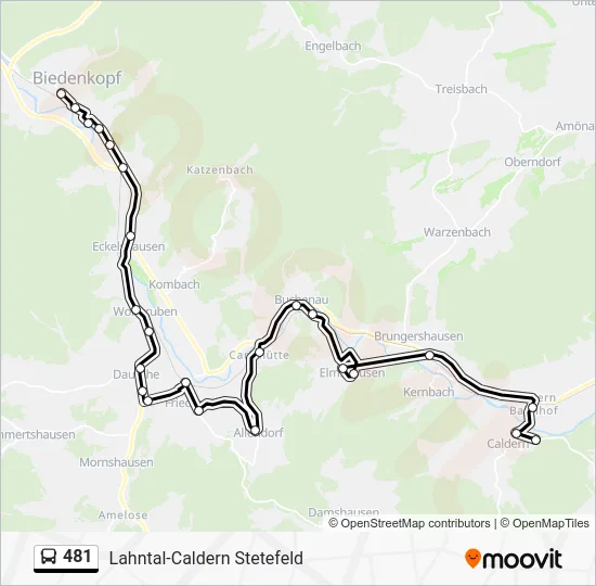 Автобус 481: карта маршрута
