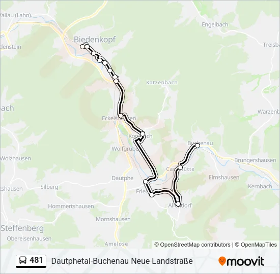 481 Bus Line Map